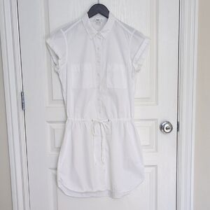 PAIGE White 100% Cotton Shirt Dress